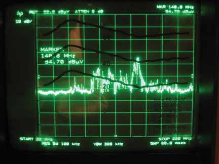 Figure 16: Modified EV55 aircraft: Local field enhancement at aircraft extremities in an ambient electrostatic field of 1 V/m. The ambient field is pointing from q = 45, j = 225 degree.
