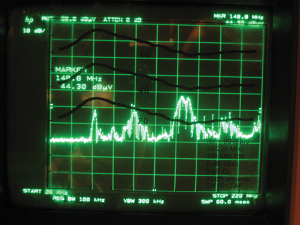 Figure 18: Modified EV55 aircraft: Surface current density at 1 kHz for current waveform A injection at the aircraft nose in Figure 17.