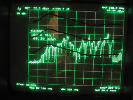 Figure 19: Modified EV55 aircraft: Coaxial cable currents for waveform A injection at the aircraft nose in Figure 17.