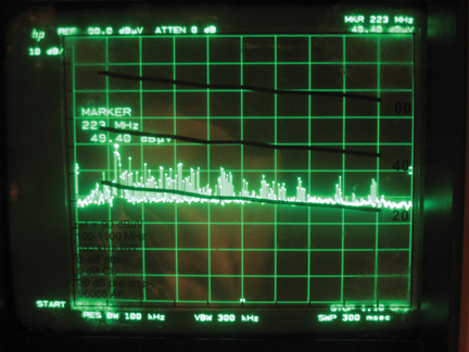Figure 20: Modified EV 55 aircraft: Transient magnetic field strength H at t = 55 μs for current waveform A injection at the aircraft nose in Figure 17.