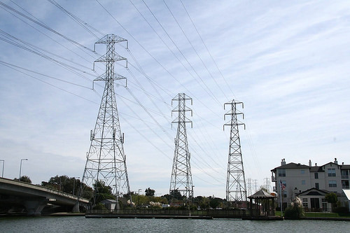 San Mateo Shores by Photographing Travis power lines photo