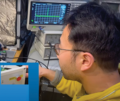 Using a walkie-talkie to inject interference