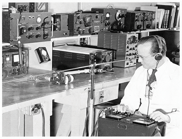Fred Nichols in the testing laboratory