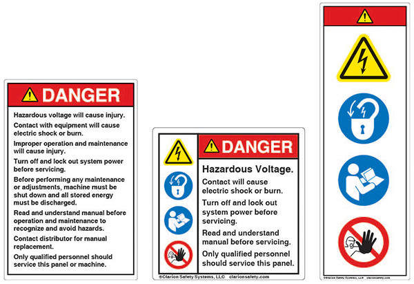 examples of safety labels