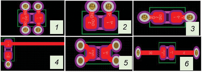Figure 4: Via topologies